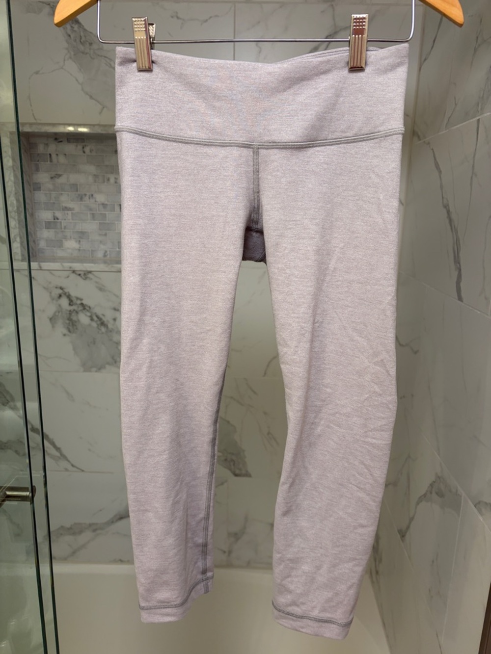 lululemon athletica Light Lavender-Gray Cropped Leggings